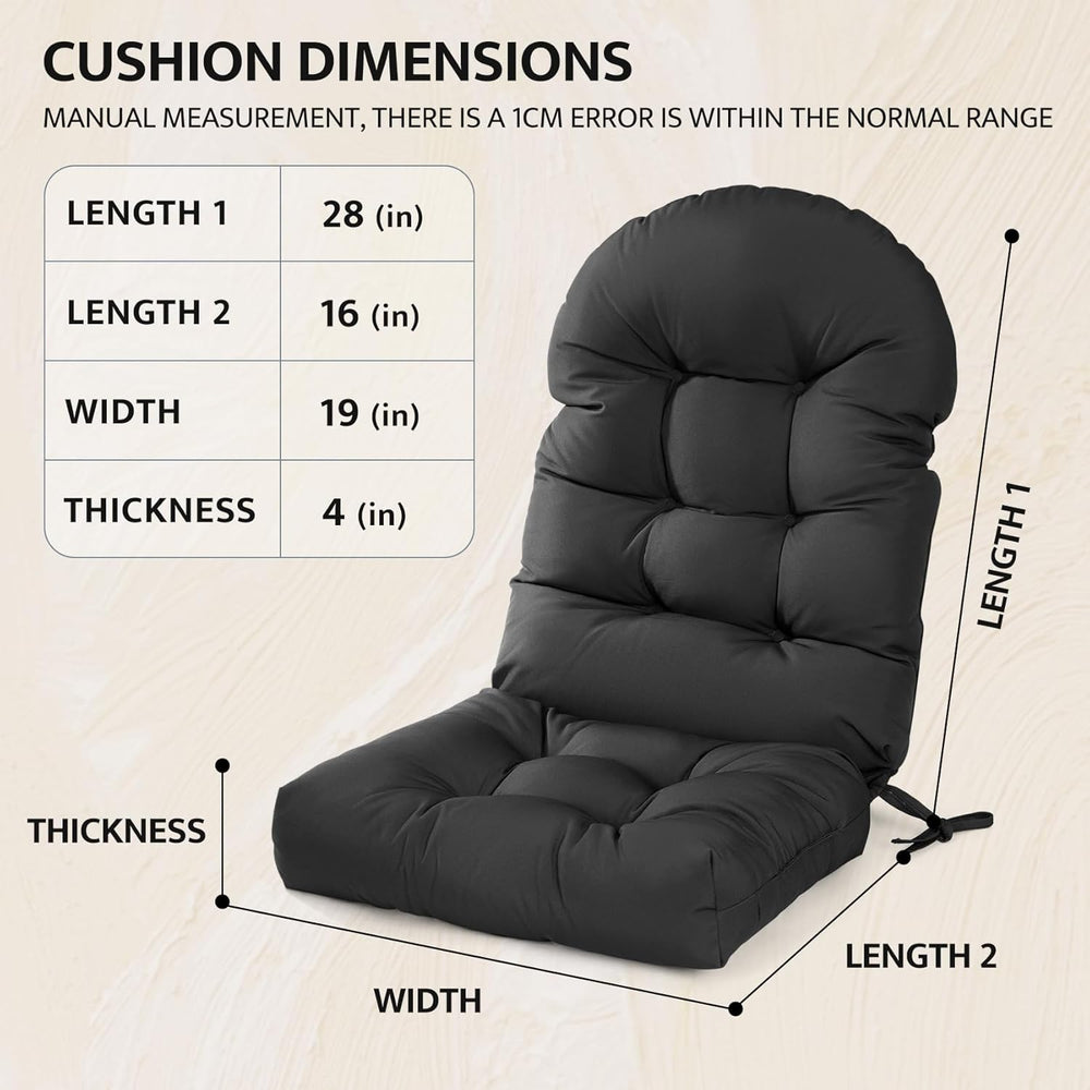 mudilun Adirondack Chair Cushion Waterproof 44x19x4in Rocking Chair Pads