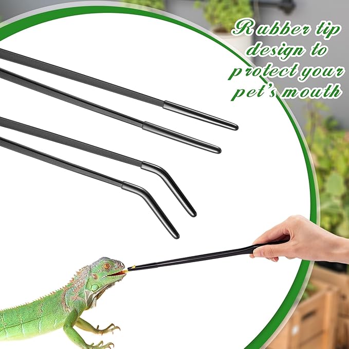 Lasnten 2 Pcs Extra Long Stainless Steel Reptile Feeding Tongs - Image 6