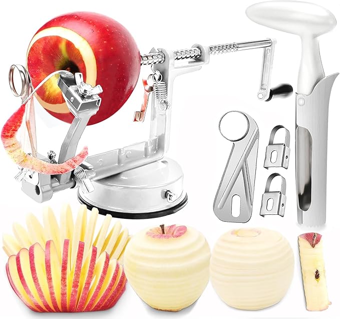 Apple Peeler Corer, 5 In 1 Apple Peeler Slicer Corer by TATIDA