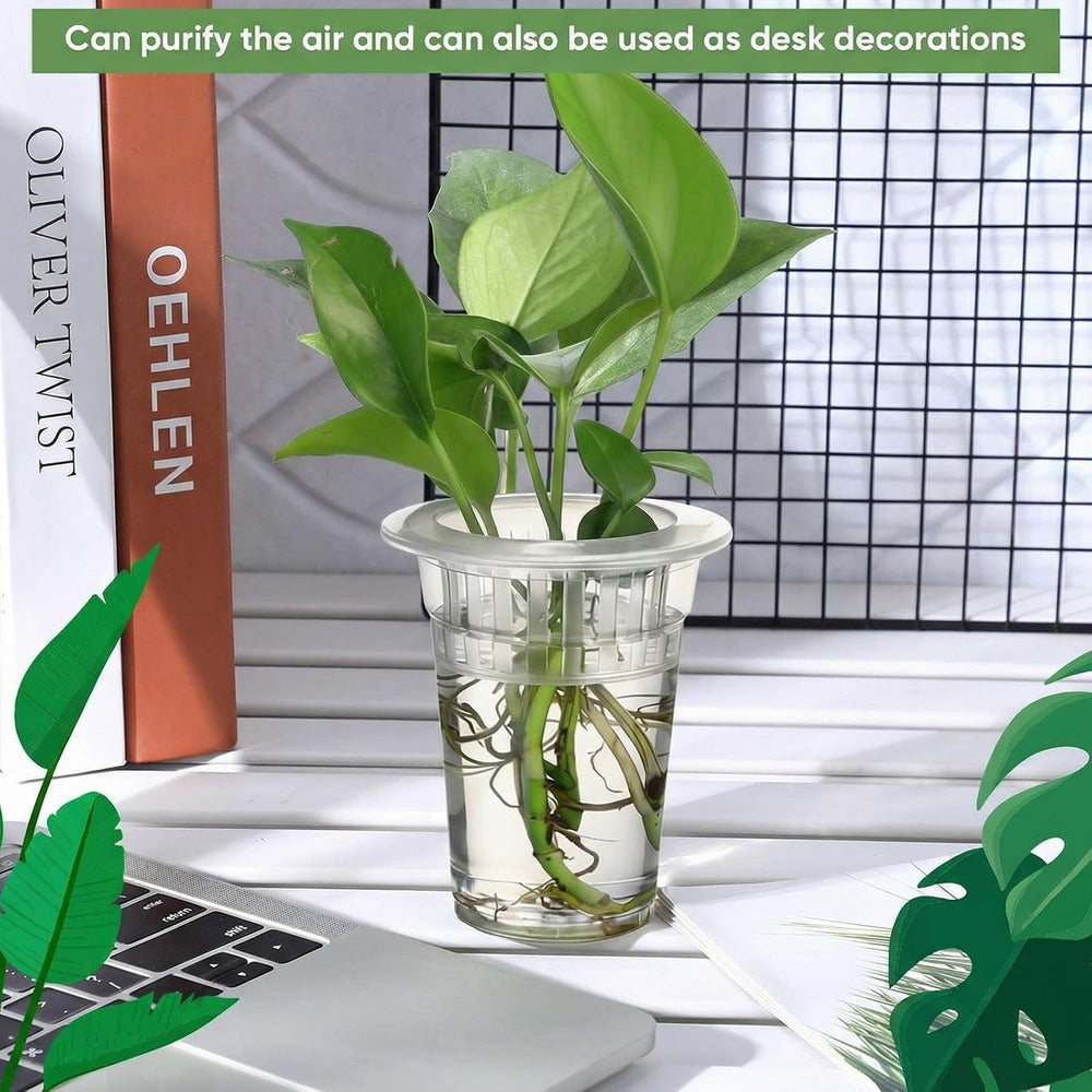 Baderke 100 Pcs Plastic Plant Propagation Vase for Indoor Decor, 3.94''
