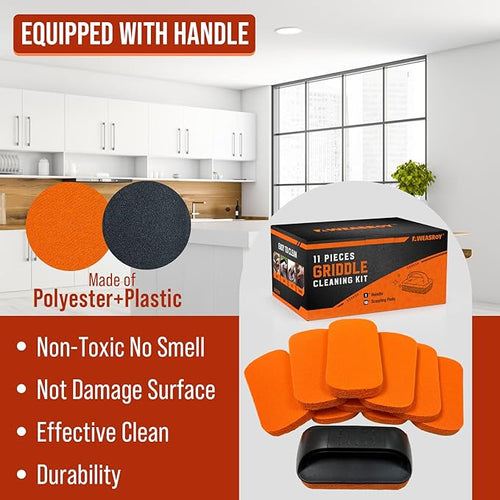 12-Piece Griddle Cleaning Kit for Blackstone, Flat Top Grill Cleaning Kit - Image 2