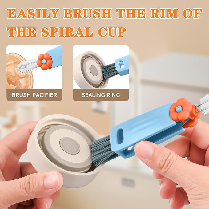 Vanjua 3 in 1 Cup Lid Gap Cleaning Brush Set, Cup Lid Gap Cleaner, Home Kitchen - Image 5