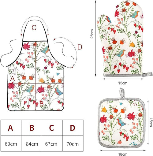 5 Pcs Kitchen Stuff, Kitchen Oven Mitts and Pot Holders Sets - Image 2
