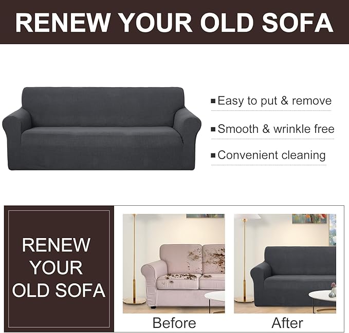 U-NICE HOME Stretch Couch Cover Sofa Cover Sofa Slipcover Furniture Protector - Image 5