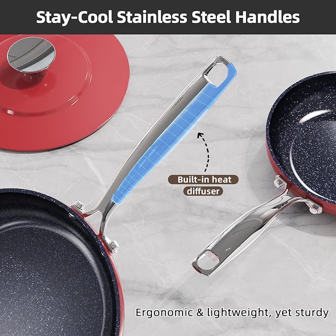 Nuwave Lux 13pc Forged Lightweight Cookware Set PFAS Free, Healthy G10 Duralon - Image 7
