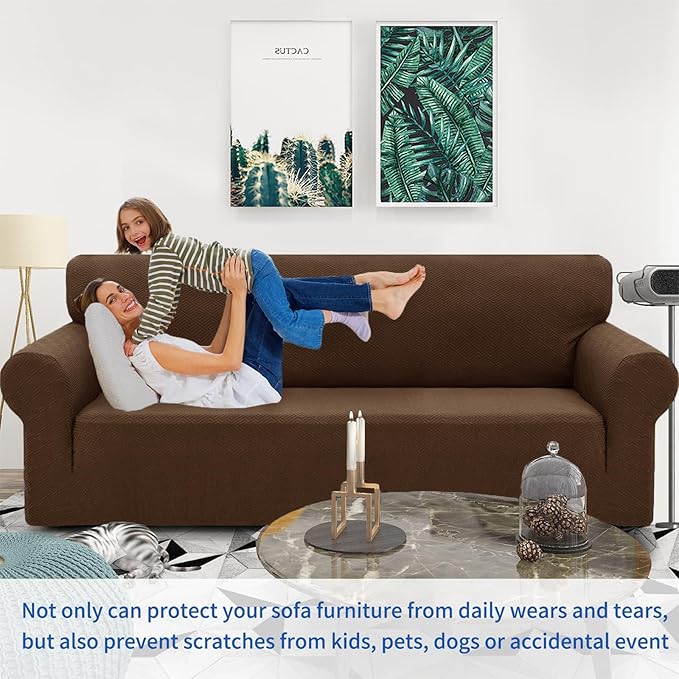 ZNSAYOTX 1 Piece Jacquard Chair Slipcovers - Image 2