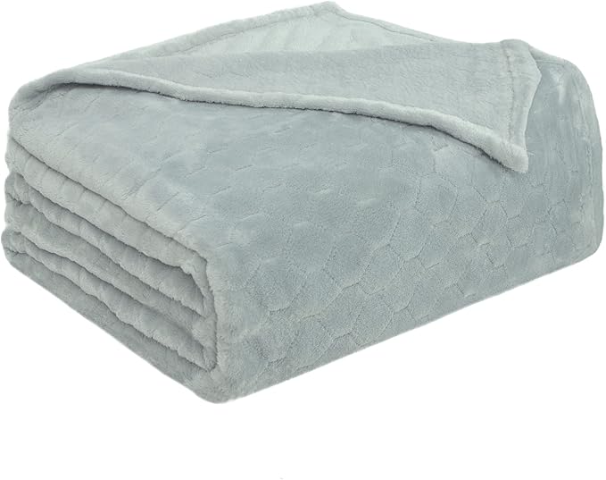 TOONOW Fleece Blanket Textured Fuzzy Plush Throw Blanket Twin Size 60" x 80" - Image 7