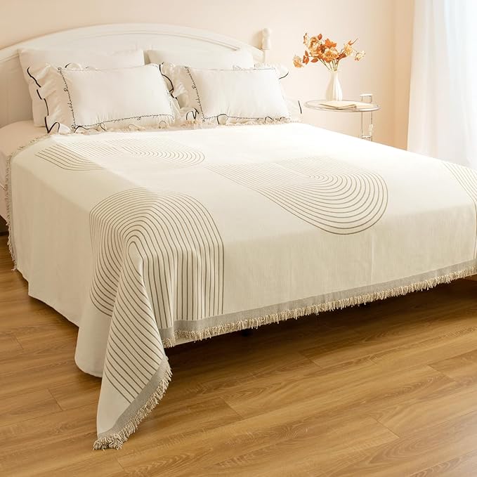 Boho Sofa Covers for 2 Cushion Couch, Chenille Sofa Slipcover for Pets Washable - Image 7