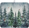 Winter Pine Tree Dish Drying Mat by Kawani