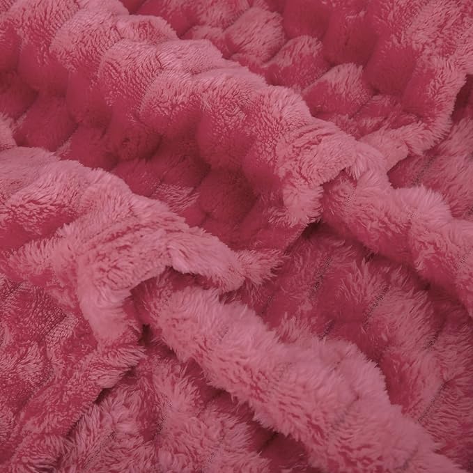 Rose Pink Throw Blanket 90"×90" inches Gifts - Image 4