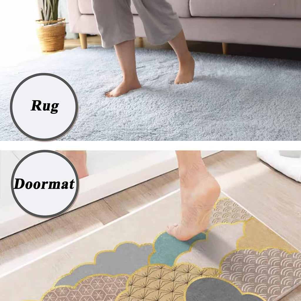 70" x 196" Non Slip Final Backing Cloth Vinyl Primary Tufting Cloth Backing Fabric Non Slip Rug Pad with Plum Blossom Pattern for Carpets Rug Tufting Cushion Punch Needle Rug Making