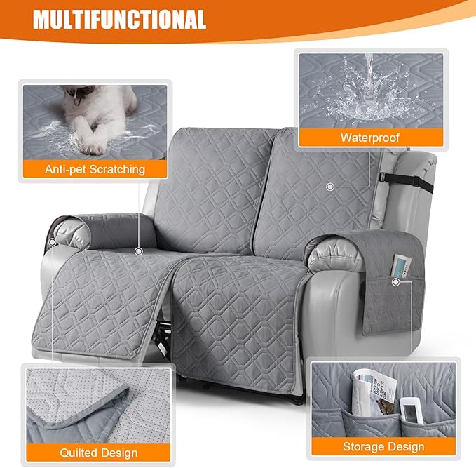 VANSOFY Waterproof Recliner Couch Covers, Sofa Covers 1-Piece Washable - Image 7