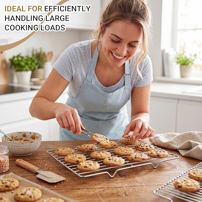 Lounsweer 2 Pack Cooling Racks, 5L x 10.5W x 1H Stainless Steel Wire Rack - Image 5