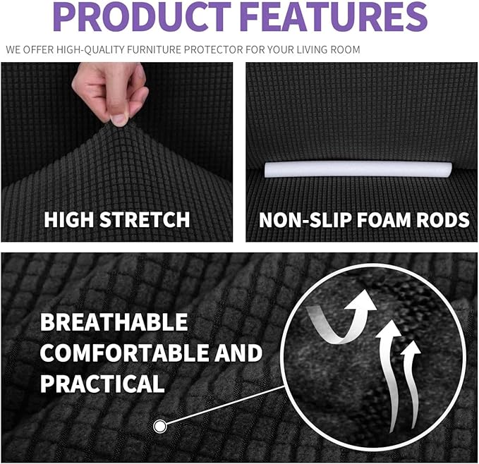 ZNSAYOTX Super Stretch Chair Slipcover Universal Sofa Chair Covers - Image 4