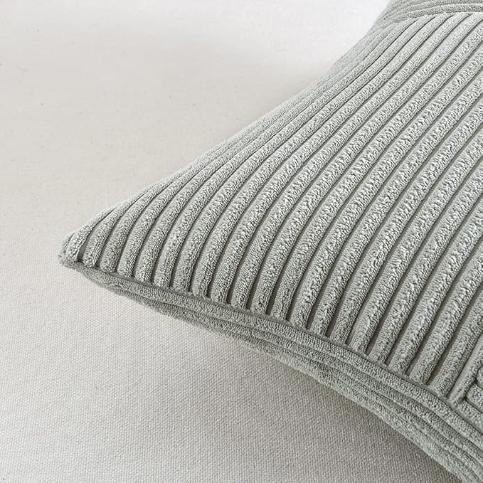 Fancy Homi 2 Packs Grey Lumbar Decorative Throw Pillow Covers 20x28 Inch - Image 5