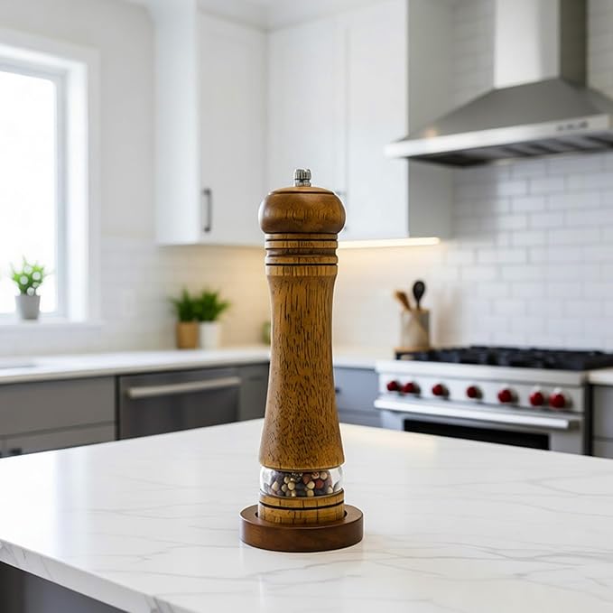 Wood Salt and Pepper Grinder, Salt Grinder and Pepper Mill, Oak Wood Shakers - Image 8