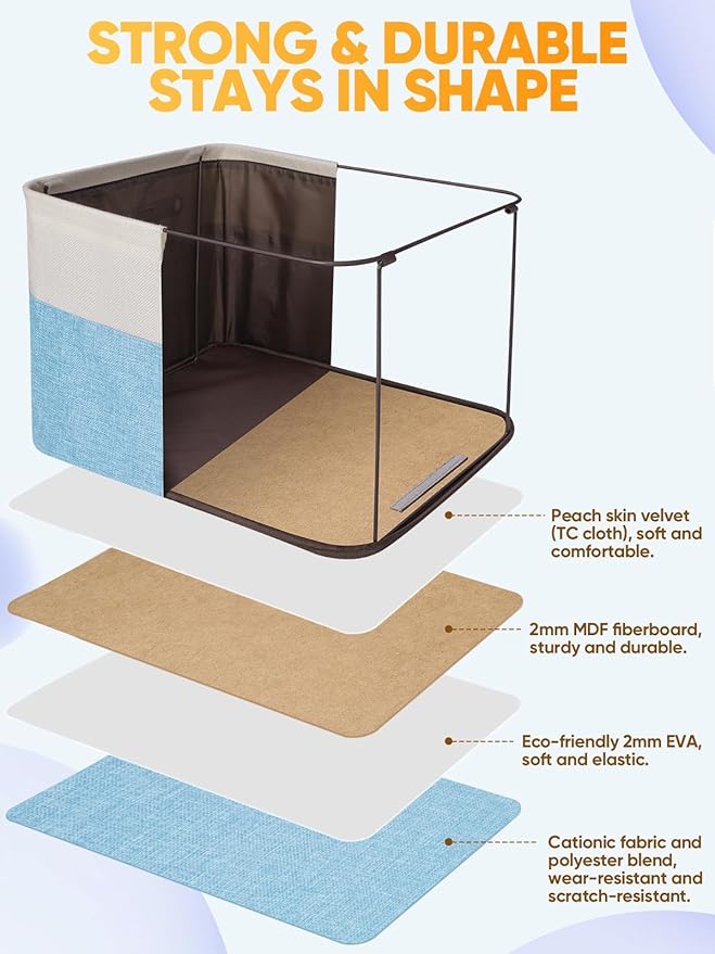 BALEINE 4 Pack Fabric Closet Storage Bins - Image 3
