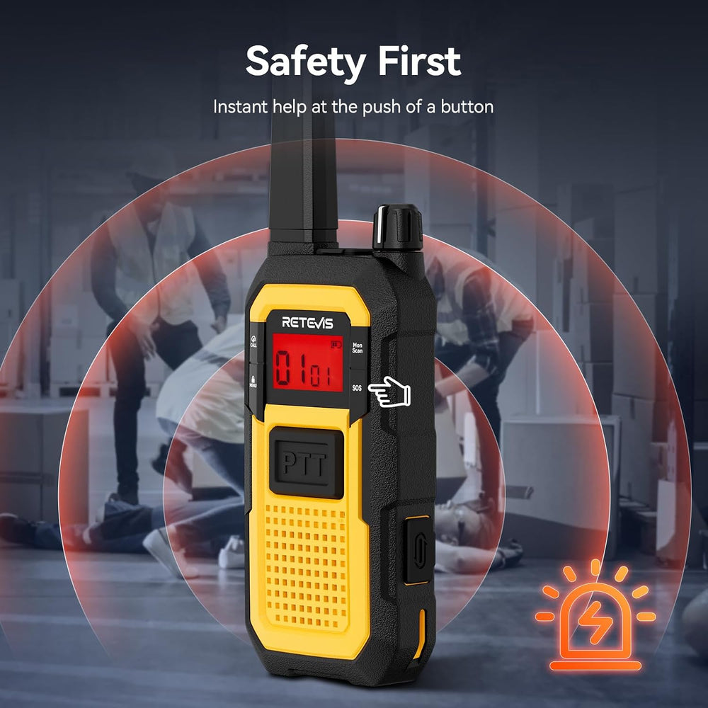 Retevis RB48 Construction Walkie Talkies Long Range,MIL-STD-810H Durablity