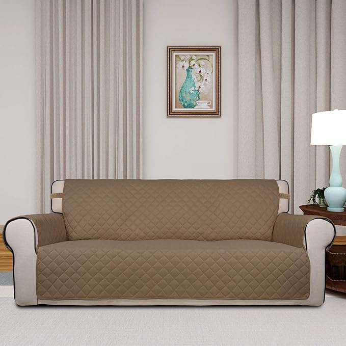 PureFit Reversible Quilted Sofa Cover, Water Resistant Slipcover Furniture - Image 2