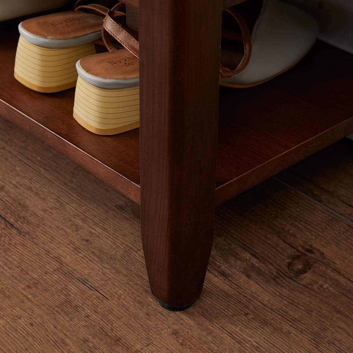 XKZG Shoe Rack Bench Wooden Shoe Storage Bench Entryway Bench, Brown, 39.4"