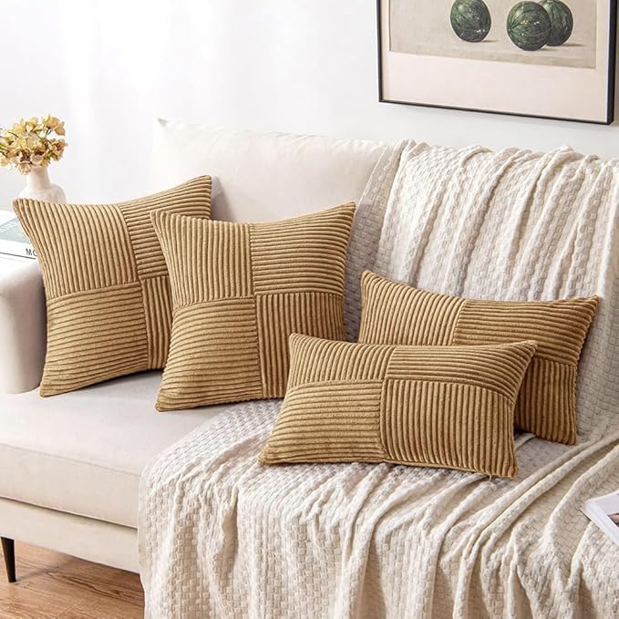 MIULEE Brown Decorative Throw Pillow Covers 18x18 Inch - Image 4