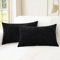 CaliTime Throw Pillow Covers Decorative 16 X 26 Inches Pack of 2 Cozy Chenille by CaliTime