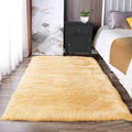 Latepis Yellow Rug for Bedroom 3x5 Area Bedside Rug Faux Sheepskin Fur Rugs for by Latepis