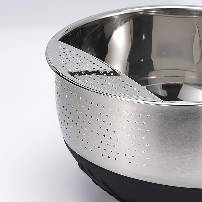 Rice Washer Strainer Bowl Quinoa Washing Bowl Stainless Steel Colander - Image 5