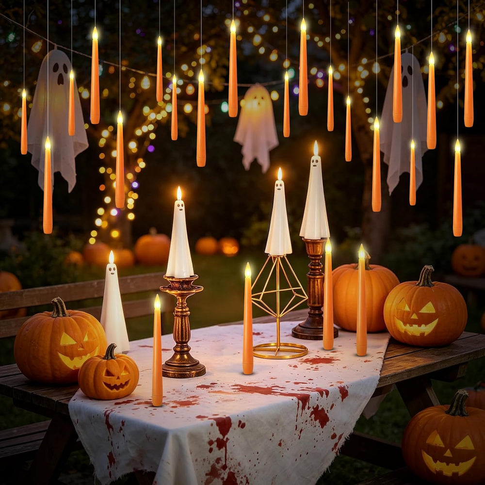 kakoya Flameless Floating Candles with Wand，20 Pcs Magic LED Hanging Taper Ca...