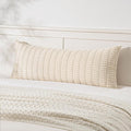 MIULEE Pack of 1 Cream White Long Body Lumbar Decorative Throw Pillow Cover by MIULEE