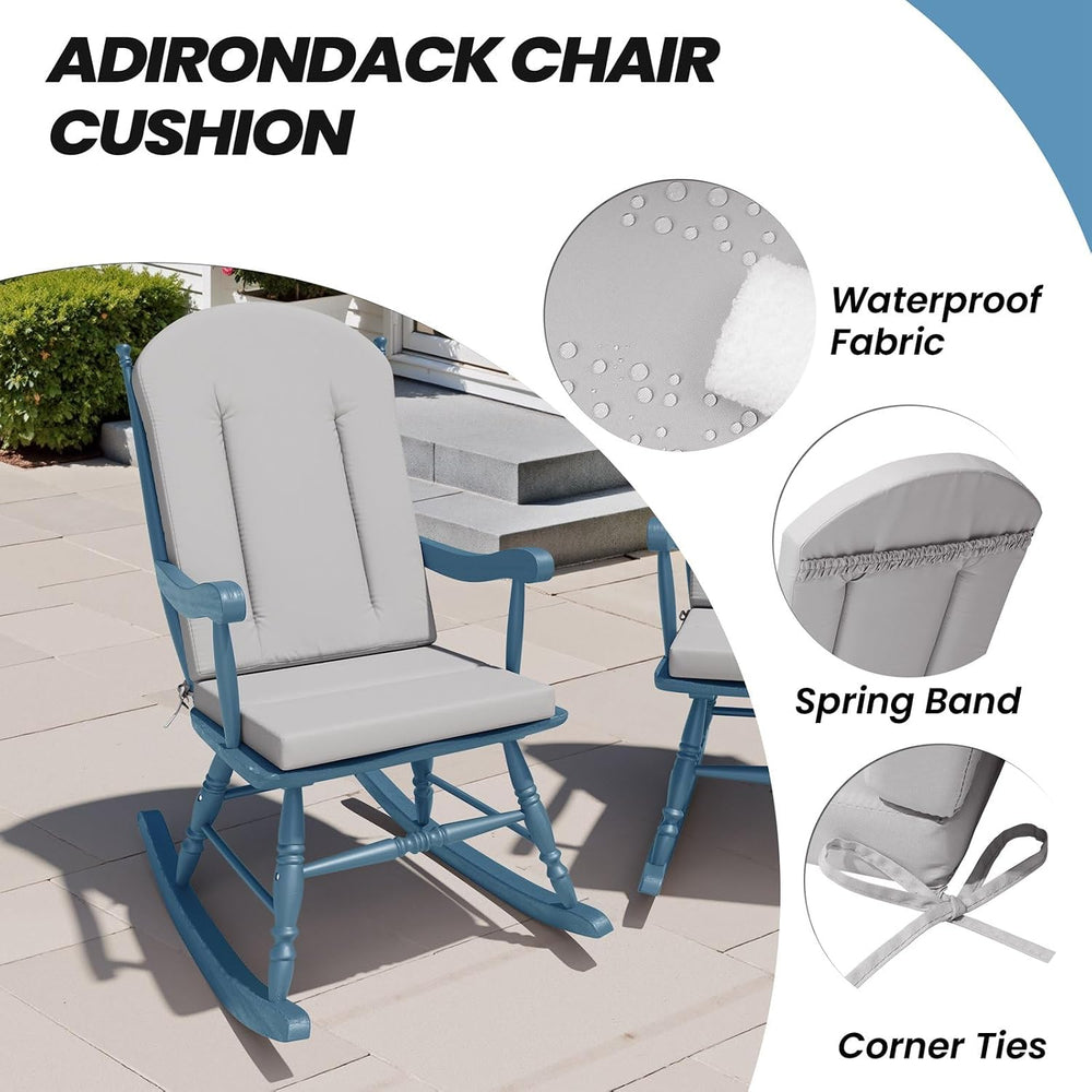 50x19.6 In Adirondack Chair Cushion Set of 2, Outdoor Chair Cushion