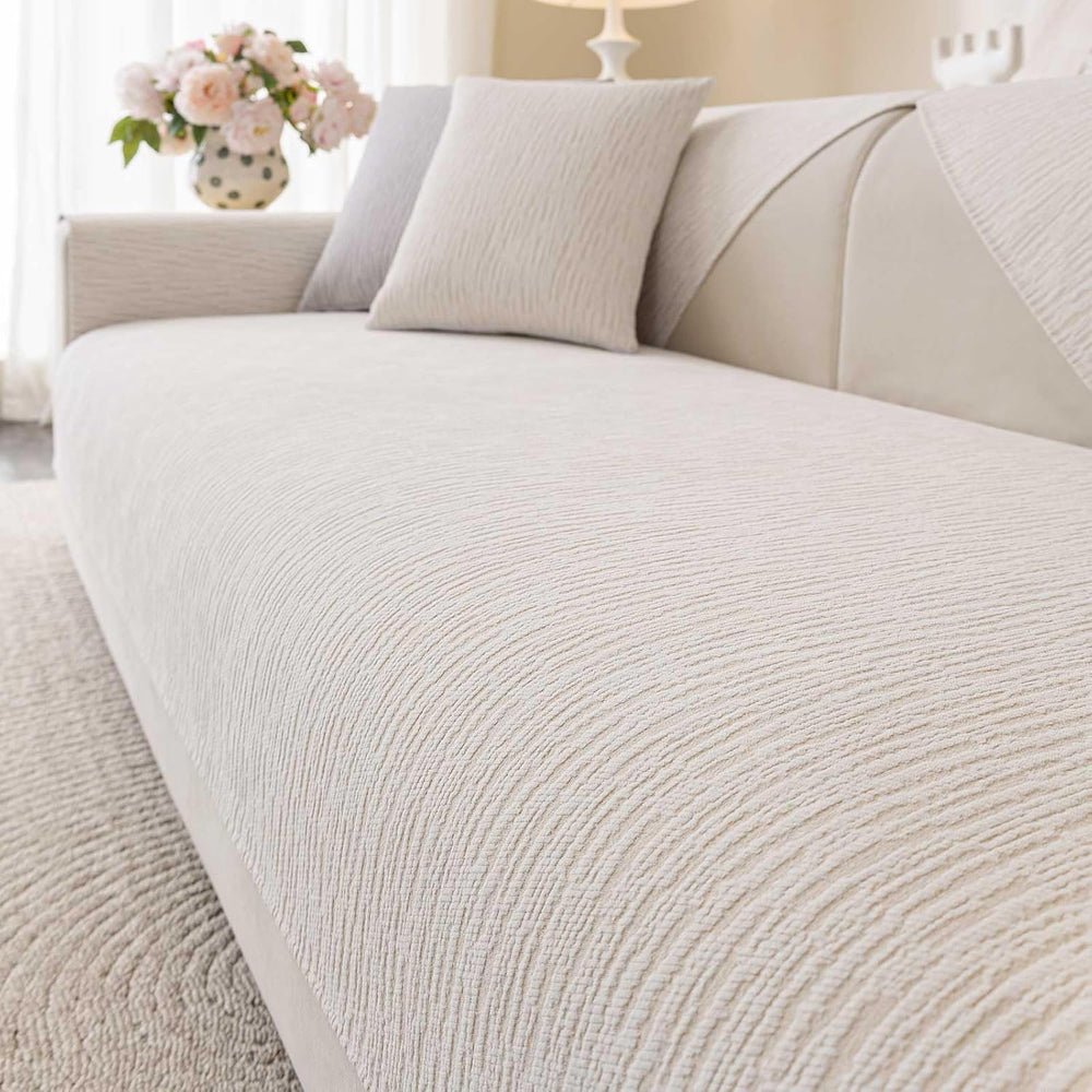 Soft Waterproof Chenille Cover Washable, Non Slip Sectional Sofa Covers