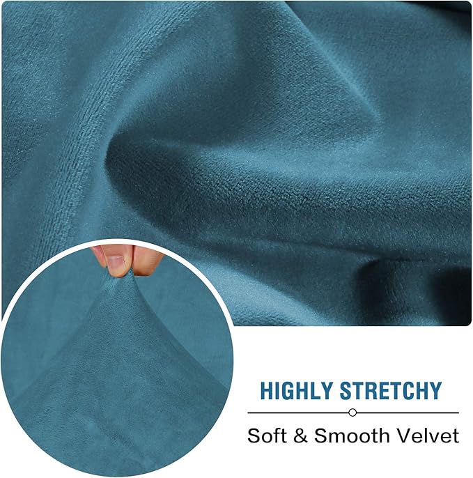 H.VERSAILTEX Velvet Stretch Couch Cushion Cover Plush Cushion Slipcover - Image 5