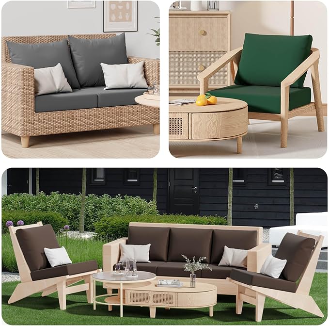 8Pcs Stretch Patio Cushion Covers, Outdoor Couch & Sofa Replacement Slipcovers - Image 7
