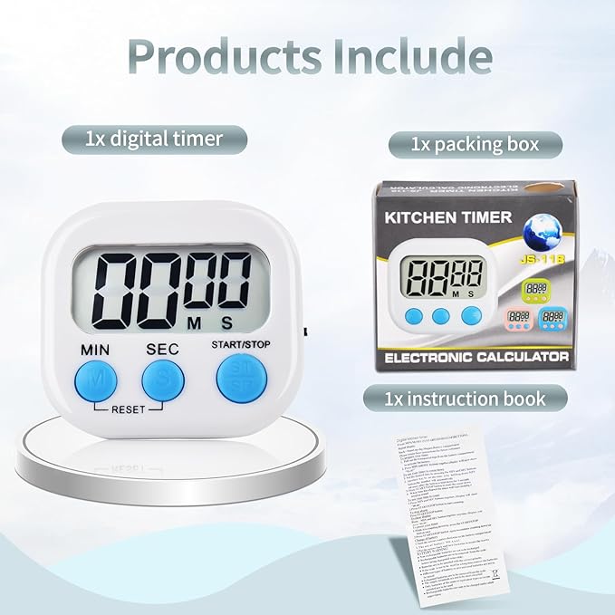 12 Pack Digital Kitchen Timer Magnetic Digital Timer - Image 3