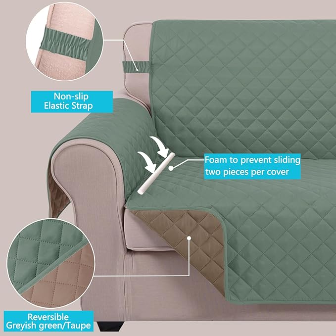 U-NICE HOME 4 Seater Sofa Cover 91 Inch Large Couch Covers - Image 3