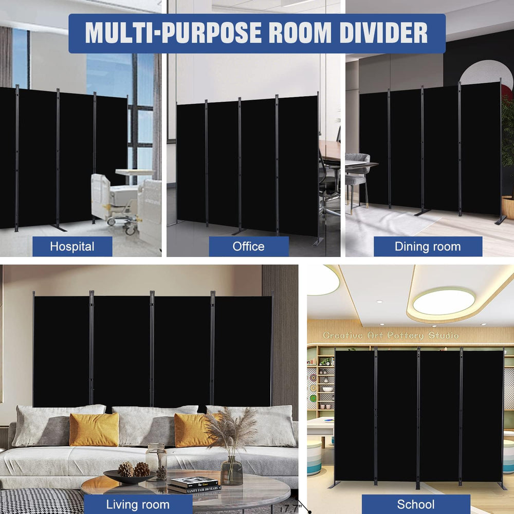 Room Divider 4 Panel-88''Wide,6FT Room Dividers and Folding Privacy S...