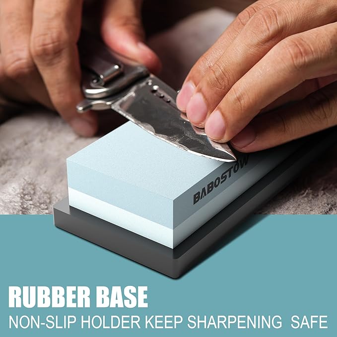 Premium Whetstone Knife Sharpening Stone 2 Side Grit 400/1000 Waterstone & - Image 3