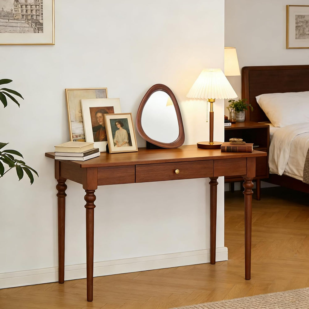 Irregular Wall Mirror, 15*10in Asymmetrical Wood Mirrors, Small Wall Mirror