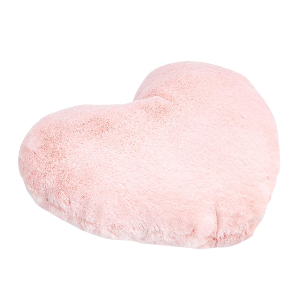 Amazon Basics Kids Pink Heart Decorative Pillow for Bedroom, Room Decor, 10.5 in x 4 in