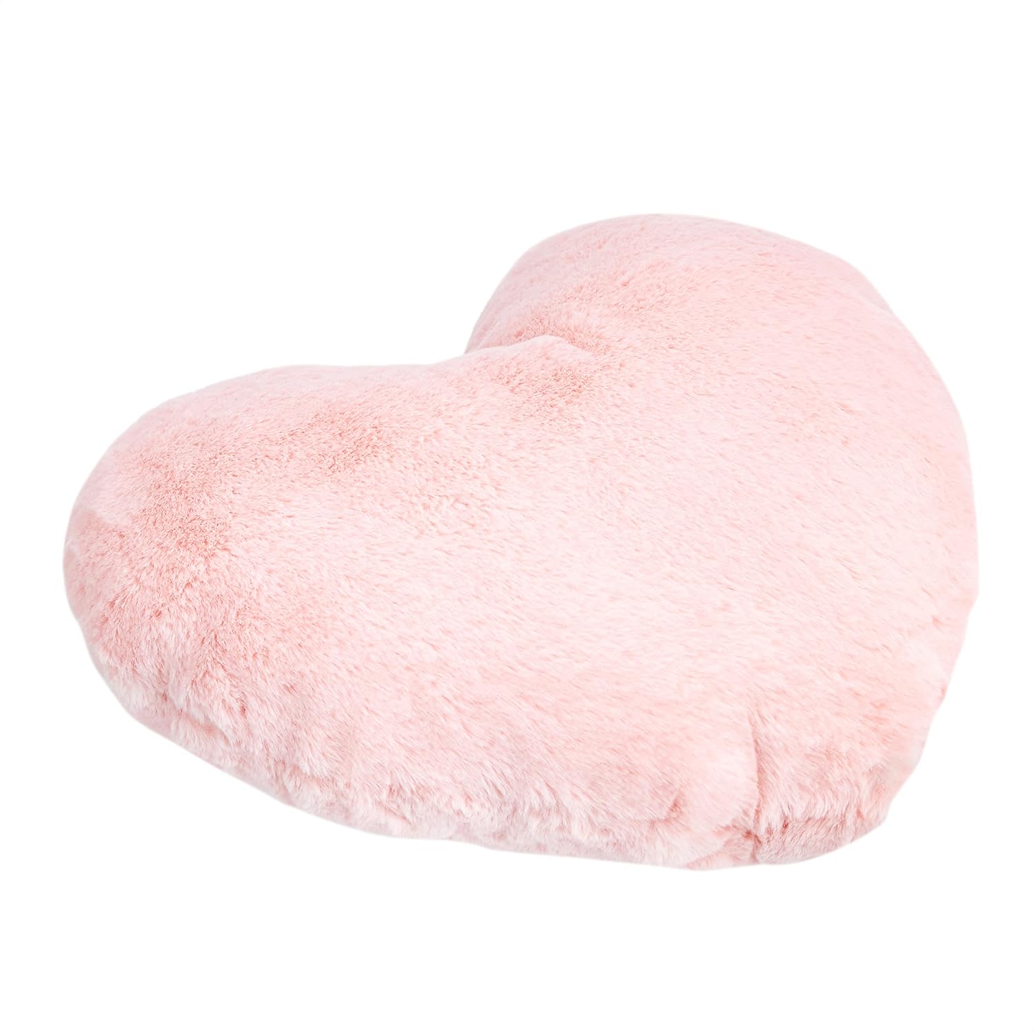 Amazon Basics Kids Pink Heart Decorative Pillow for Bedroom, Room Decor, 10.5 in x 4 in