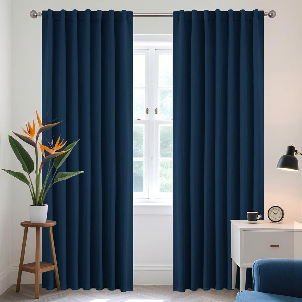 Joydeco Blackout Curtains 96 Inches Long, Thermal Insulated Black Out Curtain...