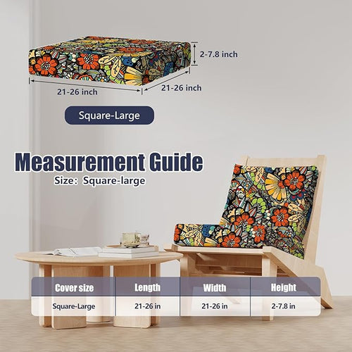 8Pcs Stretch Patio Cushion Covers, Outdoor Couch & Sofa Replacement Slipcovers - Image 2
