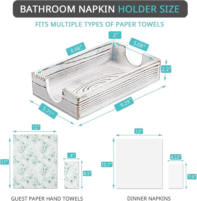 Napkin Holder for Bathroom, Disposable Paper Hand Towel Holder for Bathroom - Image 2