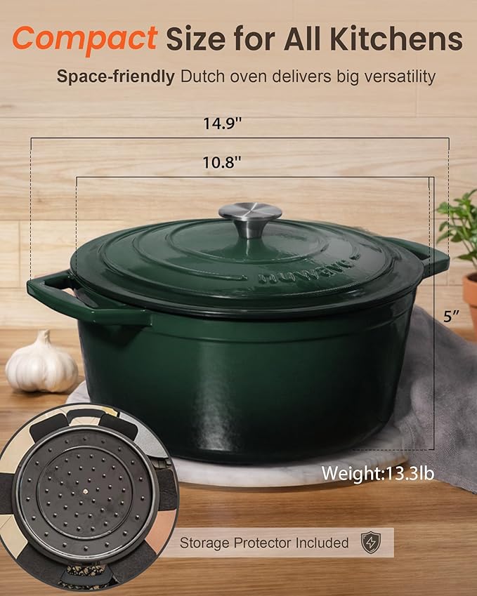 Nuwave 6QT Healthy Enameled Cast Iron Dutch Oven Pot - Image 9