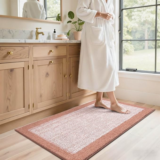48x24 Long Bathroom Rugs Washable Non Slip, Soft Absorbent Quick Dry Mats - Image 3