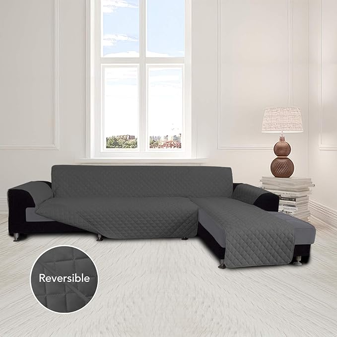 Easy-Going Sectional Couch Covers L Shape Reversible Sofa Slipcover Chaise - Image 2