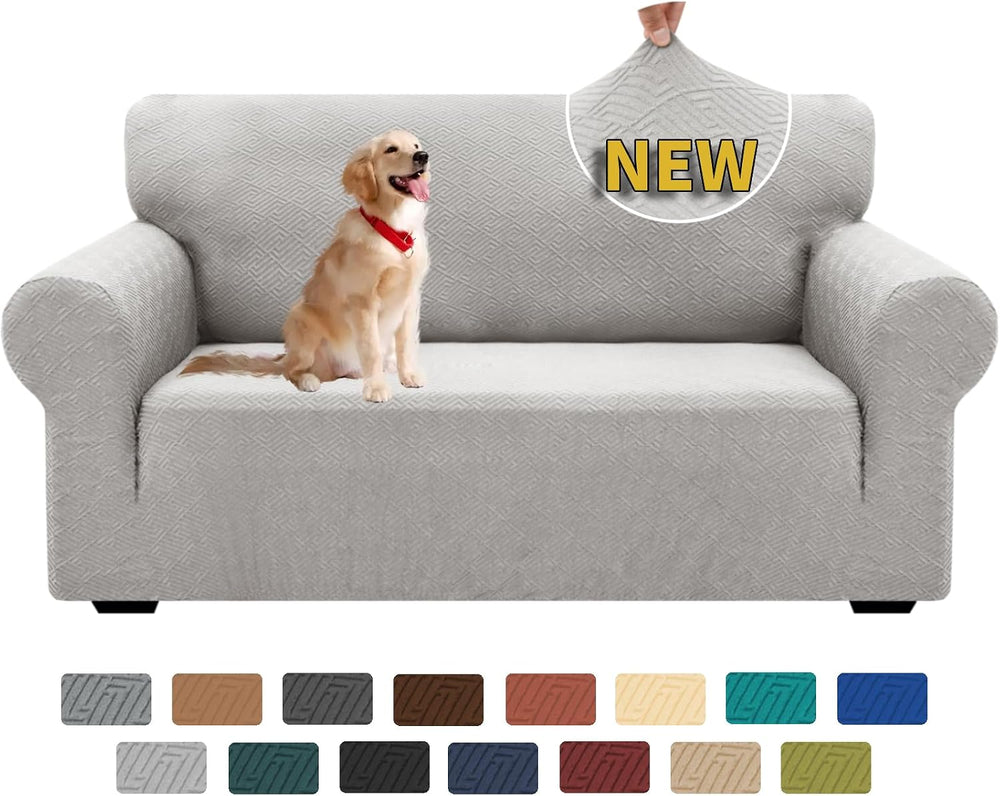 XINEAGE Stretch Jacquard Loveseat Cover, Non Slip Sofa Slipcover for Dog