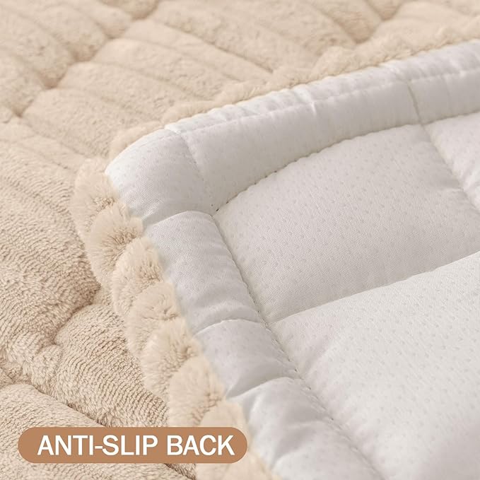 Smiry Couch Cover for Dogs Washable, Non Slip Fuzzy Pet Couch Covers for 3 - Image 10