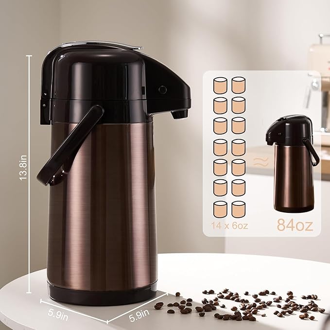 PARACITY Upgraded Airpot Coffee Carafe - Image 3